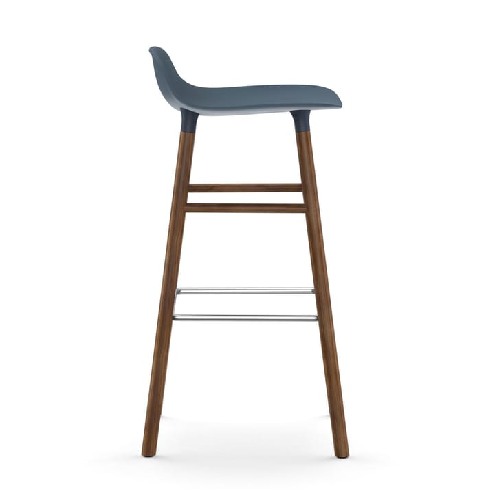 Form Chair barstol valnøttben - blå - Normann Copenhagen