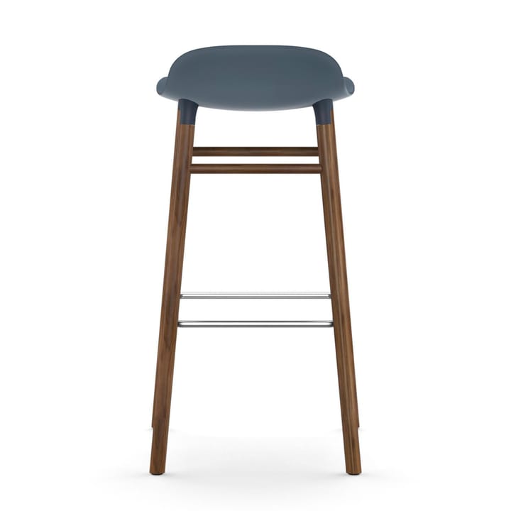 Form Chair barstol valnøttben, blå Normann Copenhagen