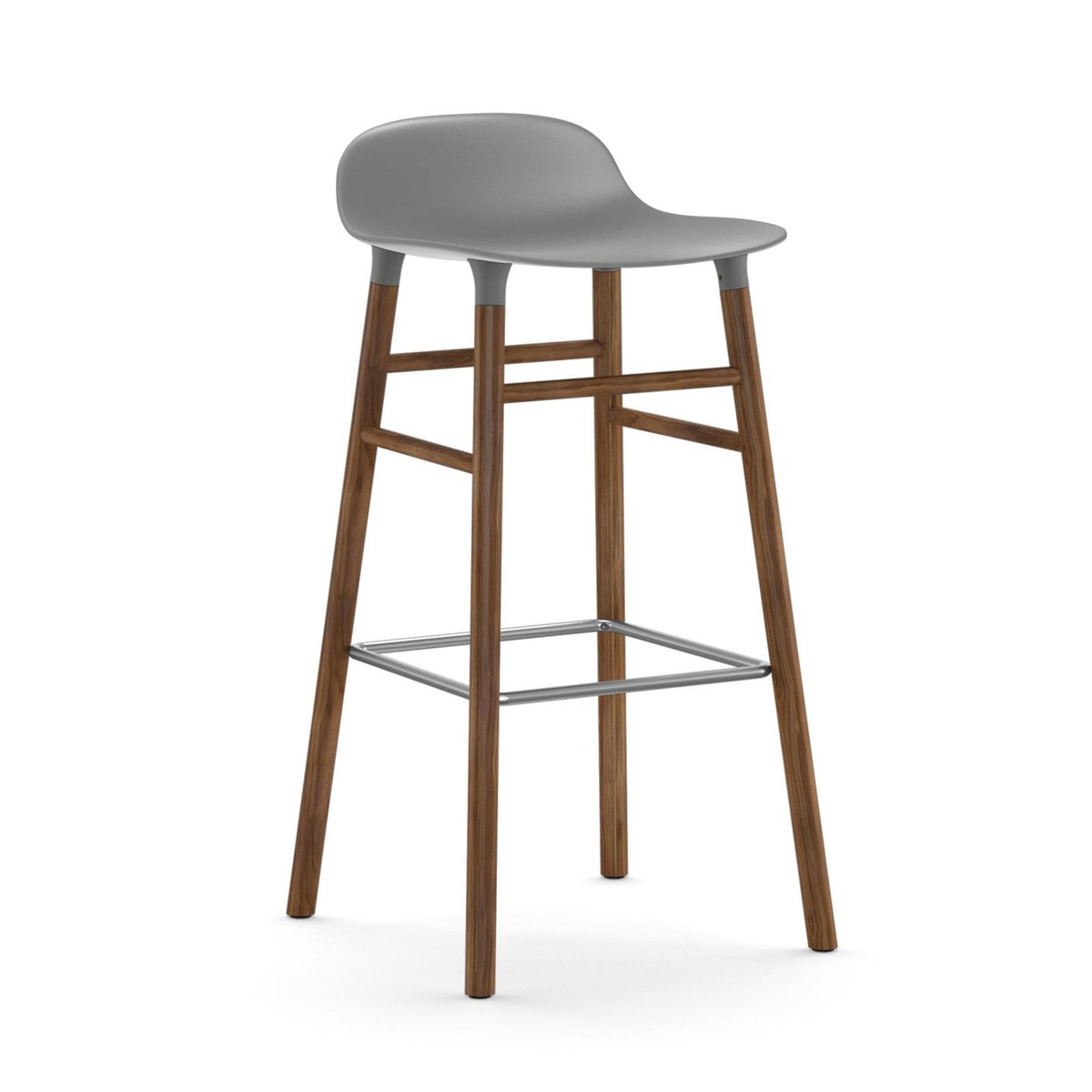 Bilde av Normann Copenhagen Form Chair barstol valnøttben grå