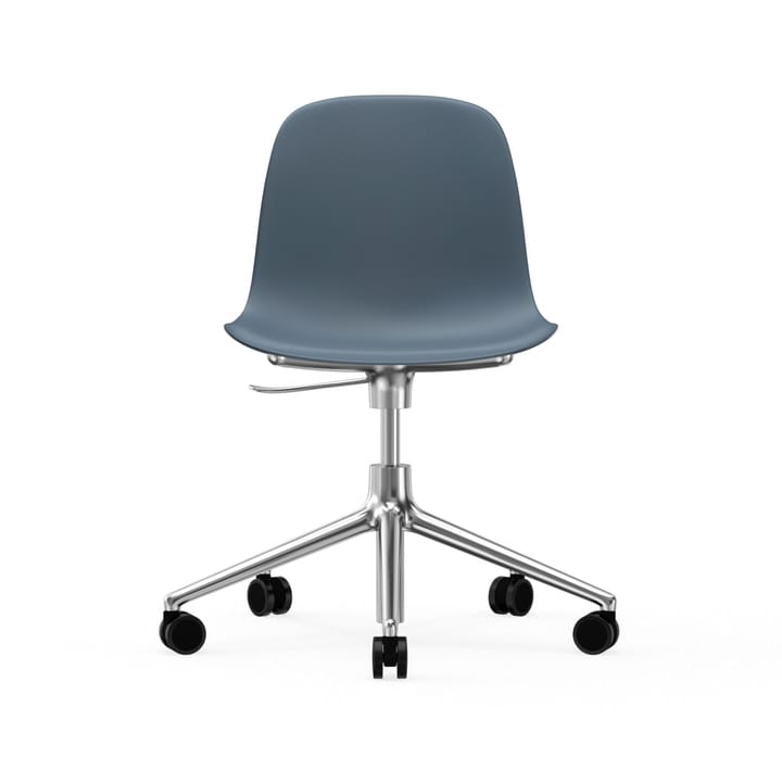 Form chair, dreibar stol, 5W kontorstol - blå, aluminium, hjul - Normann Copenhagen