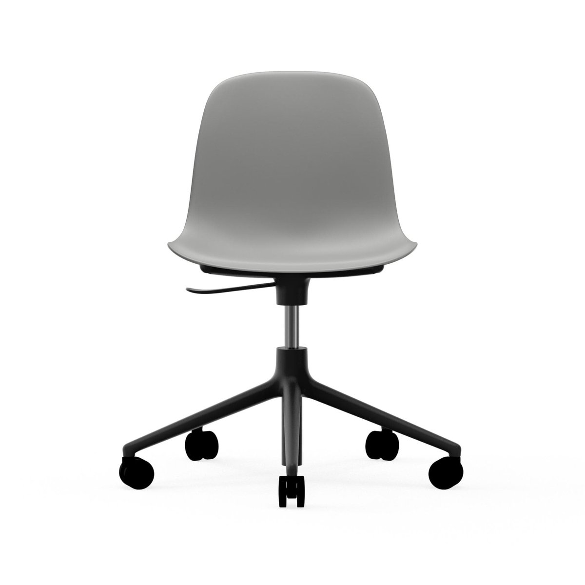 Normann Copenhagen Form chair, dreibar stol, 5W kontorstol Grå, sort aluminium, hjul