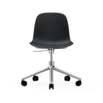 Form chair, dreibar stol, 5W kontorstol - sort, aluminium, hjul - Normann Copenhagen