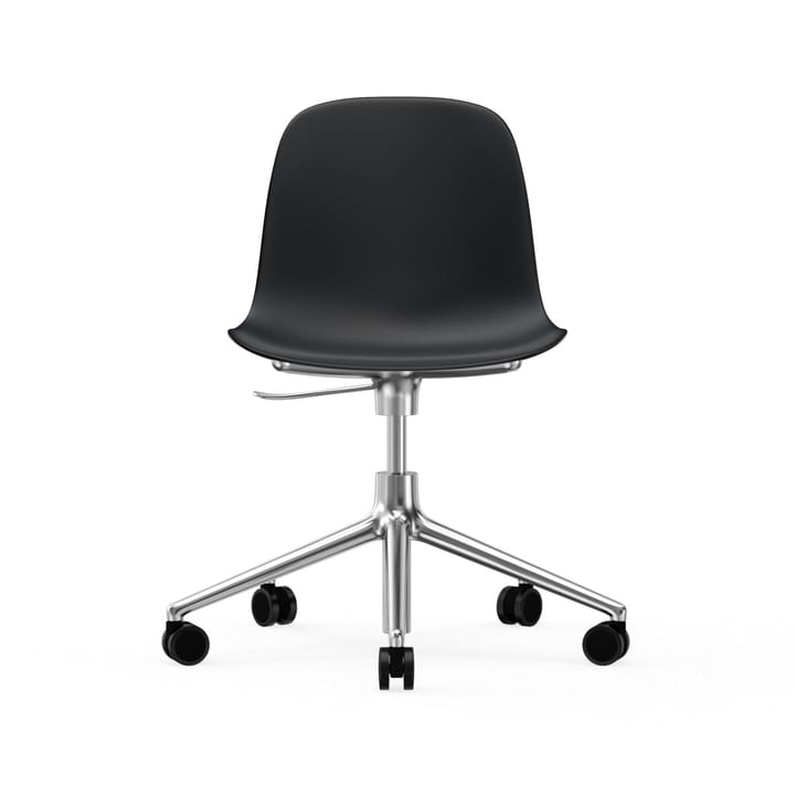Form chair, dreibar stol, 5W kontorstol - sort, aluminium, hjul - Normann Copenhagen