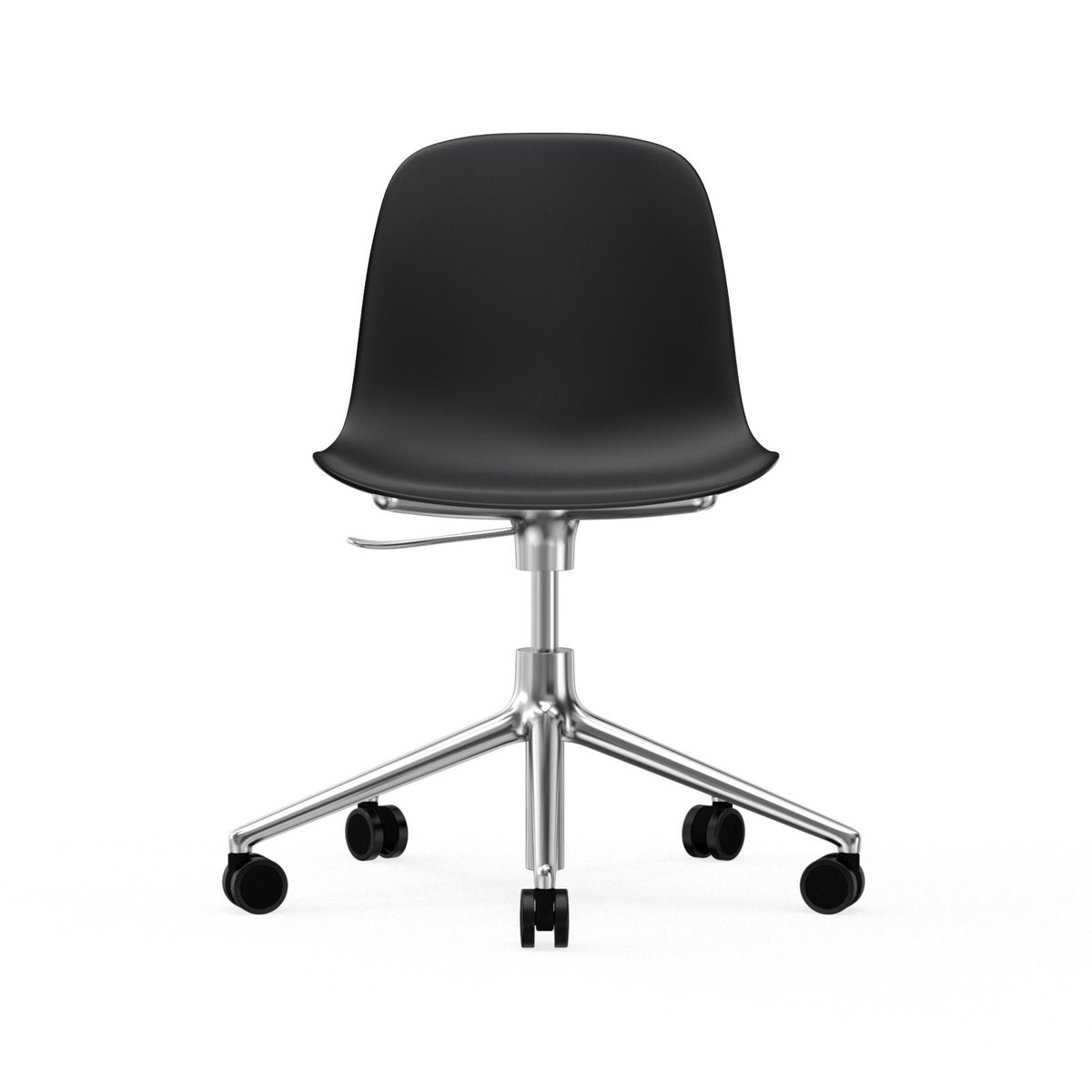 Normann Copenhagen Form chair, dreibar stol, 5W kontorstol sort, aluminium, hjul