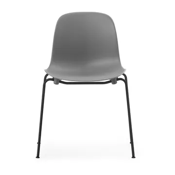 Form Chair stablebar stol svarte ben 2-pk, Grå - Normann Copenhagen