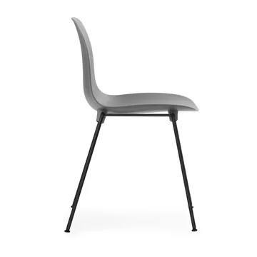 Form Chair stablebar stol svarte ben 2-pk, Grå - Normann Copenhagen