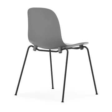 Form Chair stablebar stol svarte ben 2-pk, Grå - Normann Copenhagen
