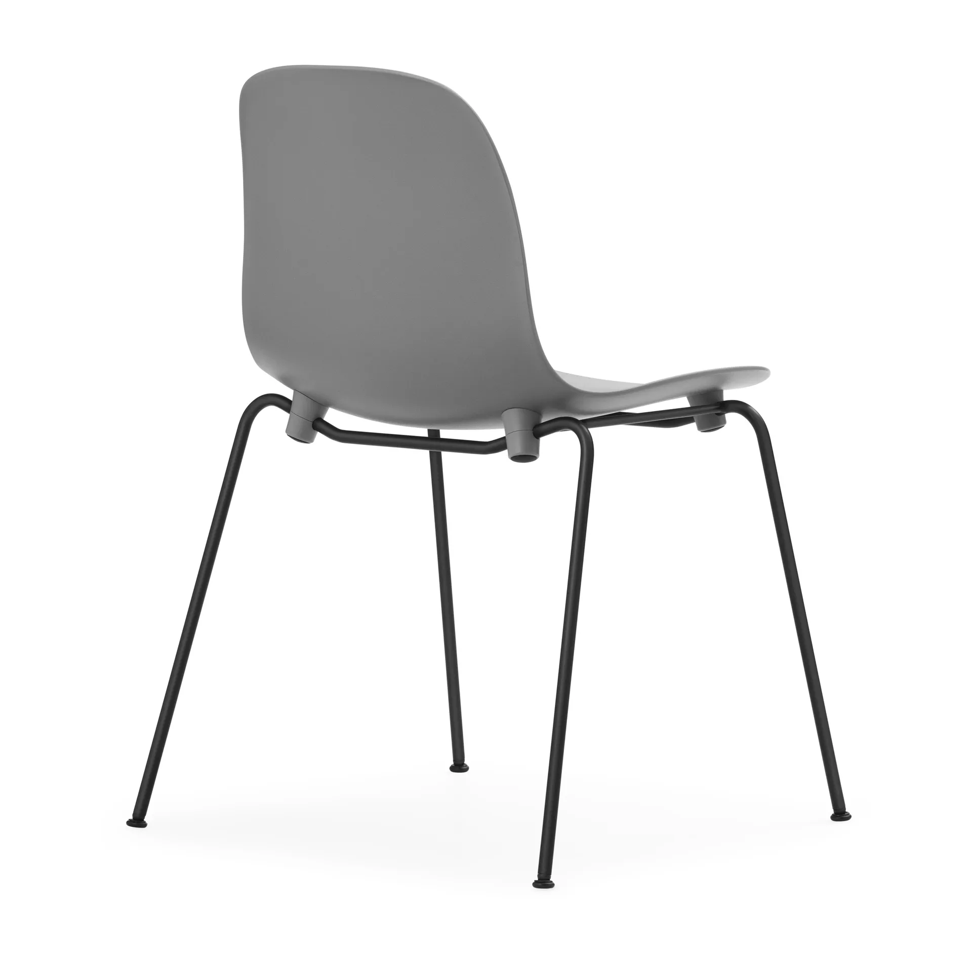 Form Chair stablebar stol svarte ben 2-pk, Grå Normann Copenhagen