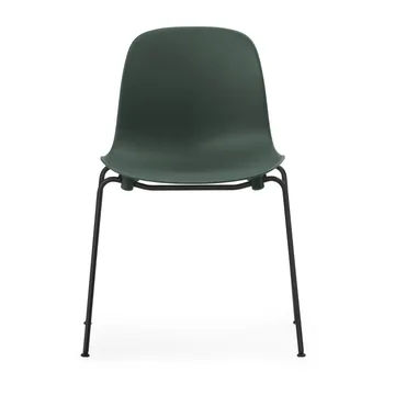 Form Chair stablebar stol svarte ben 2-pk, Grønn - Normann Copenhagen