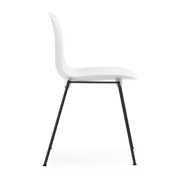 Form Chair stablebar stol svarte ben 2-pk, Hvit - Normann Copenhagen
