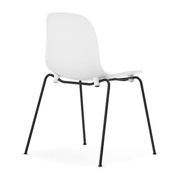 Form Chair stablebar stol svarte ben 2-pk, Hvit - Normann Copenhagen