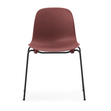 Form Chair stablebar stol svarte ben 2-pk, Rød - Normann Copenhagen