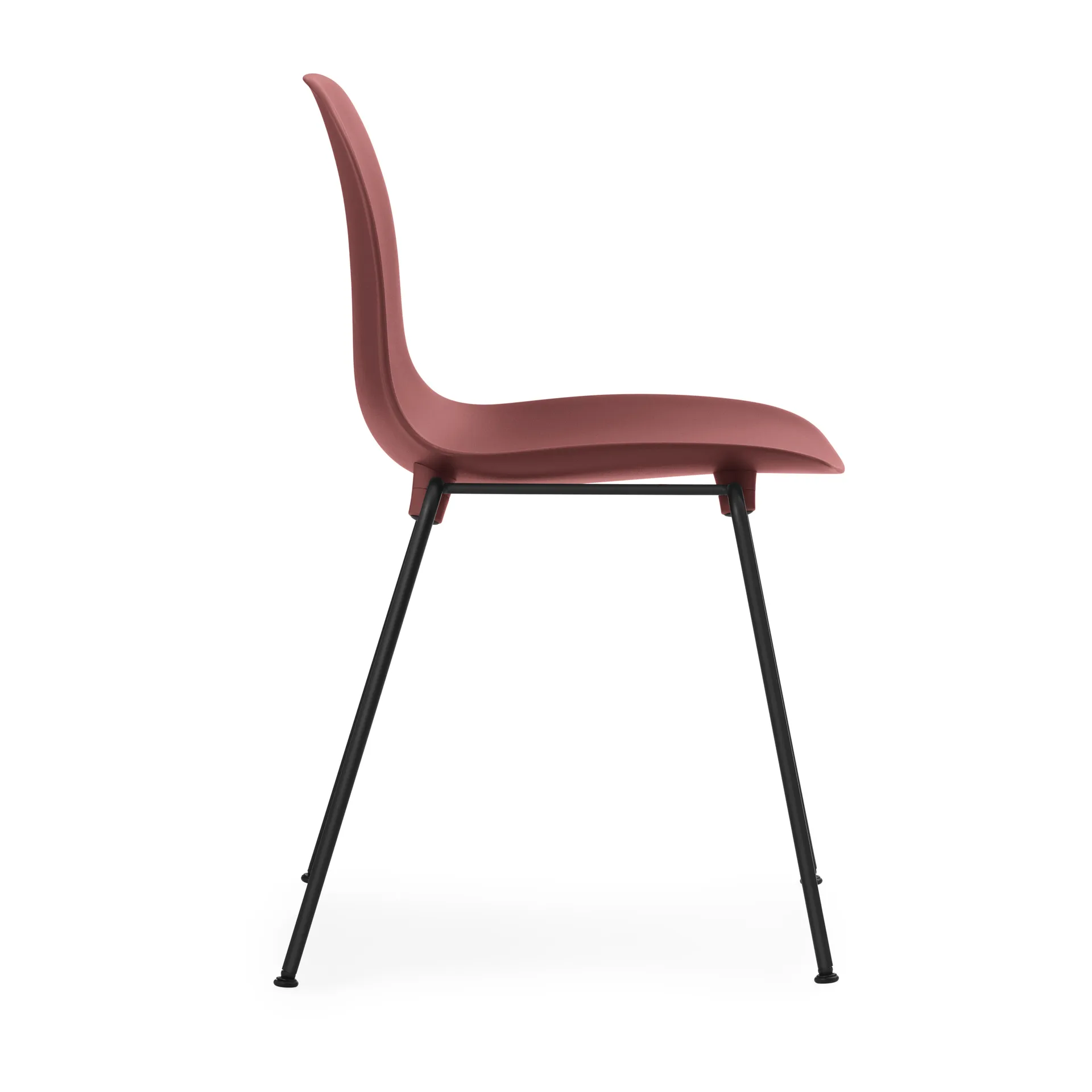 Form Chair stablebar stol svarte ben 2-pk, Rød,  Normann Copenhagen