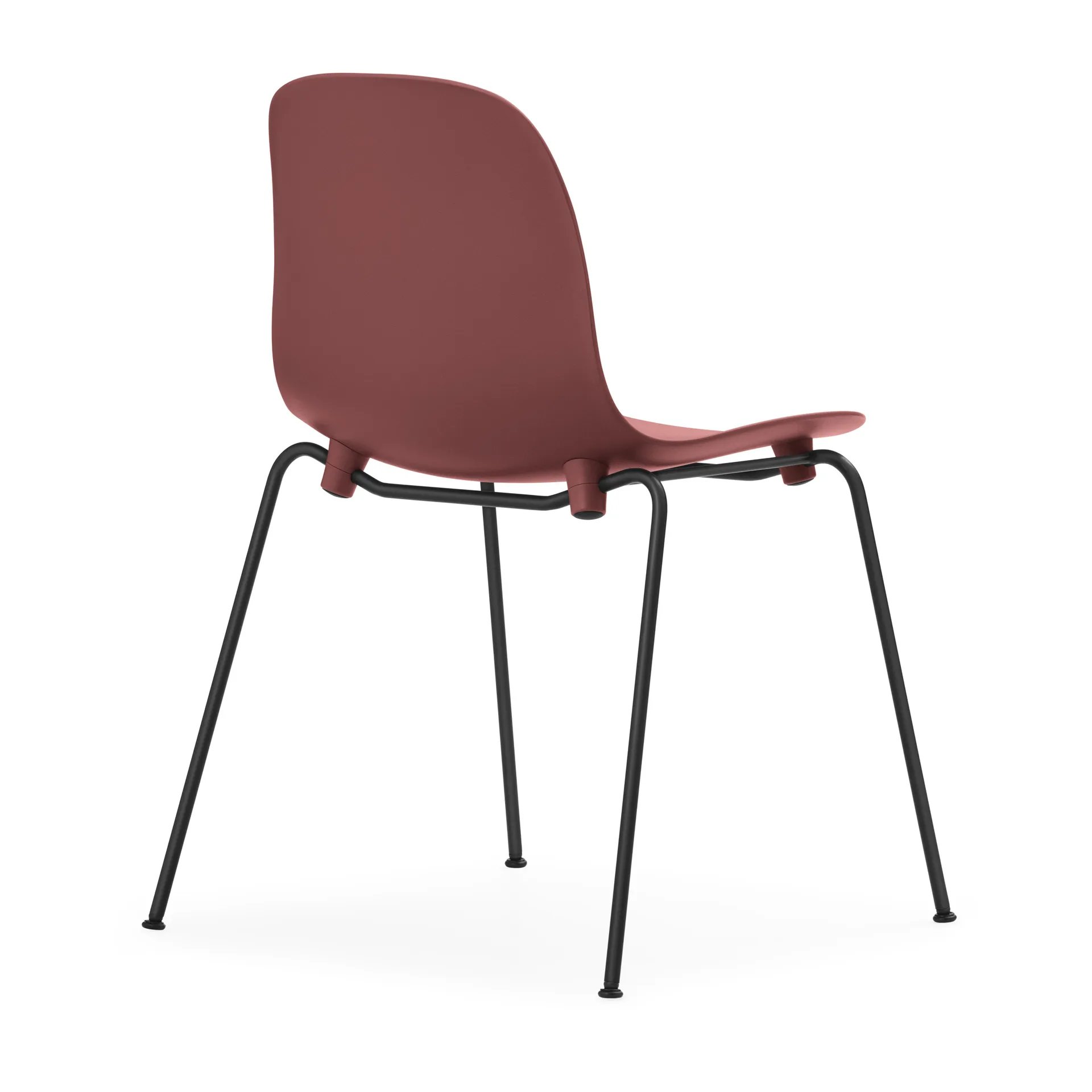 Form Chair stablebar stol svarte ben 2-pk, Rød,  Normann Copenhagen