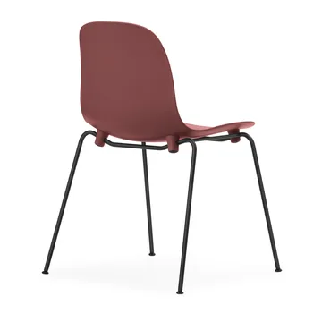 Form Chair stablebar stol svarte ben 2-pk, Rød - Normann Copenhagen
