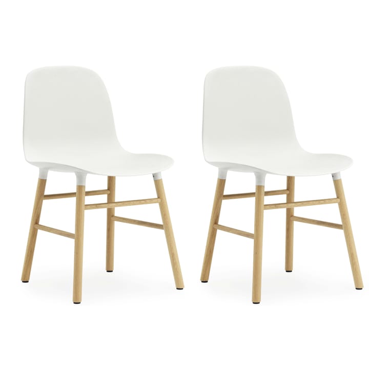 Form Chair stol eikben 2-stk. - hvit-eik - Normann Copenhagen