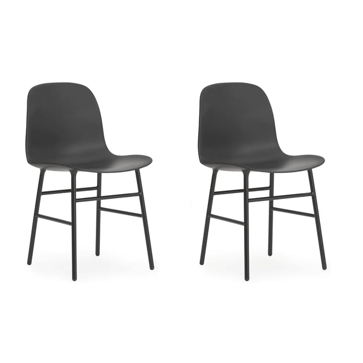 Form Chair stol metallben 2-stk. - svart - Normann Copenhagen