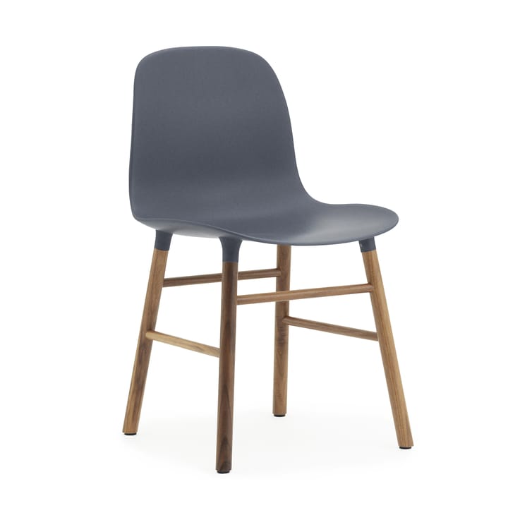 Form Chair stol valnøttben 2-stk. - blå-valnøtt - Normann Copenhagen