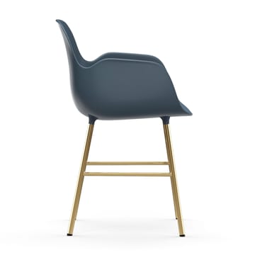 Form karmstol messingsbein - Blå - Normann Copenhagen
