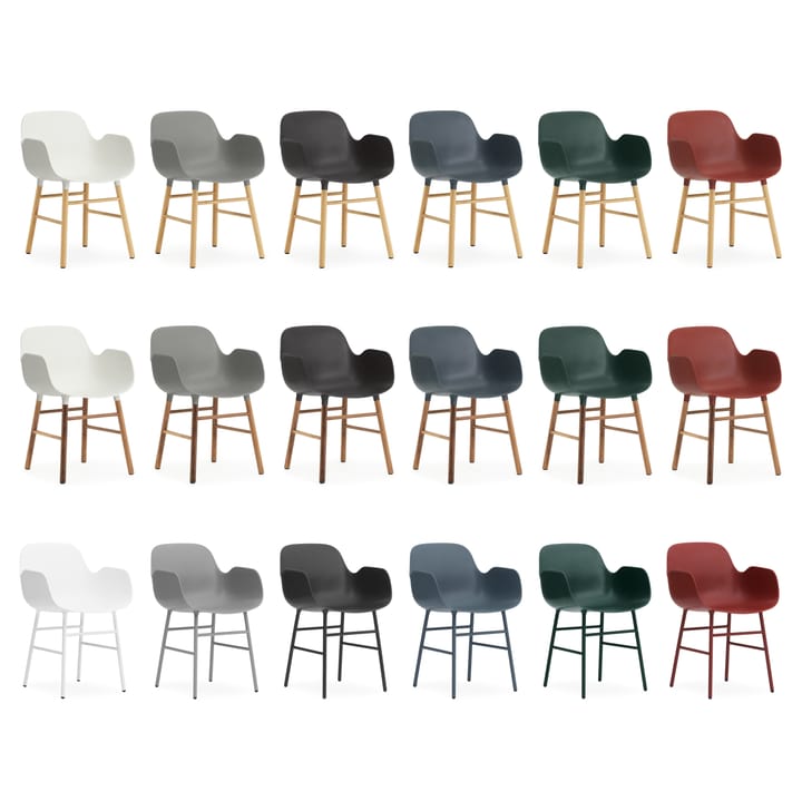 Form karmstol metallbein, Svart Normann Copenhagen