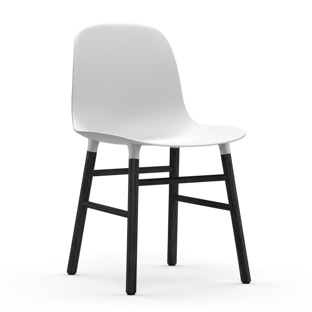 Normann Copenhagen Form stol svart bein Hvit
