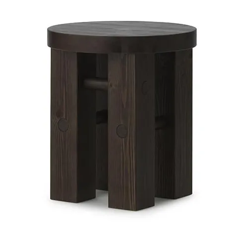 Fyr rund krakk 45 cm - Dark brown, Ø40x45 cm - Normann Copenhagen
