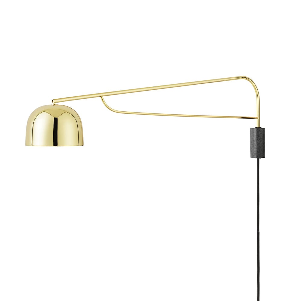 Bilde av Normann Copenhagen Grant vegglampe brass stor- stål granitt