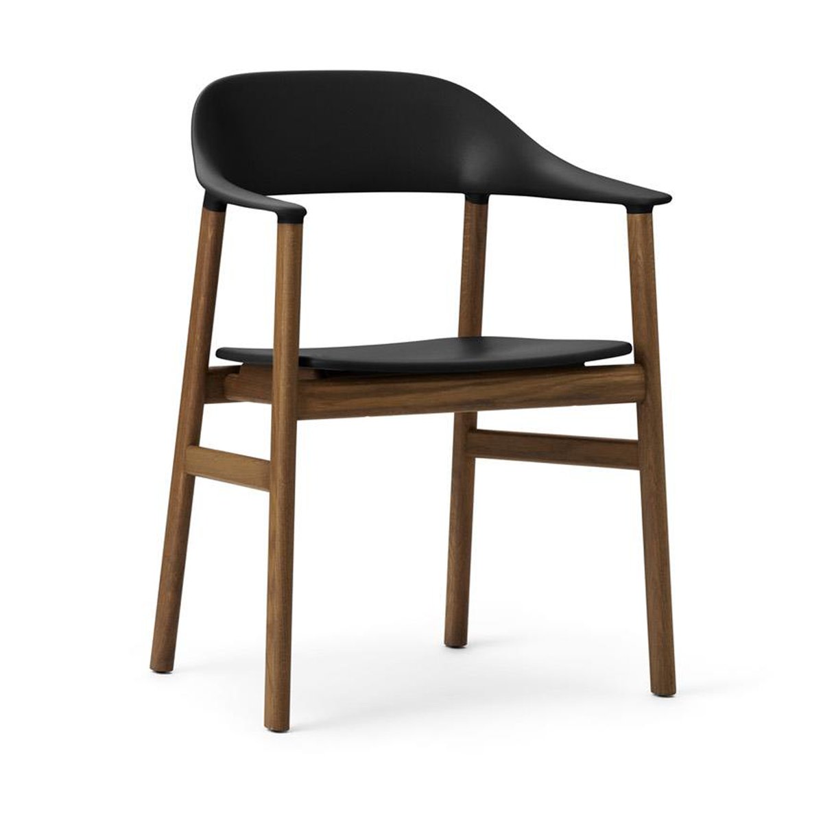 Normann Copenhagen Herit karmstol røkt eik Black