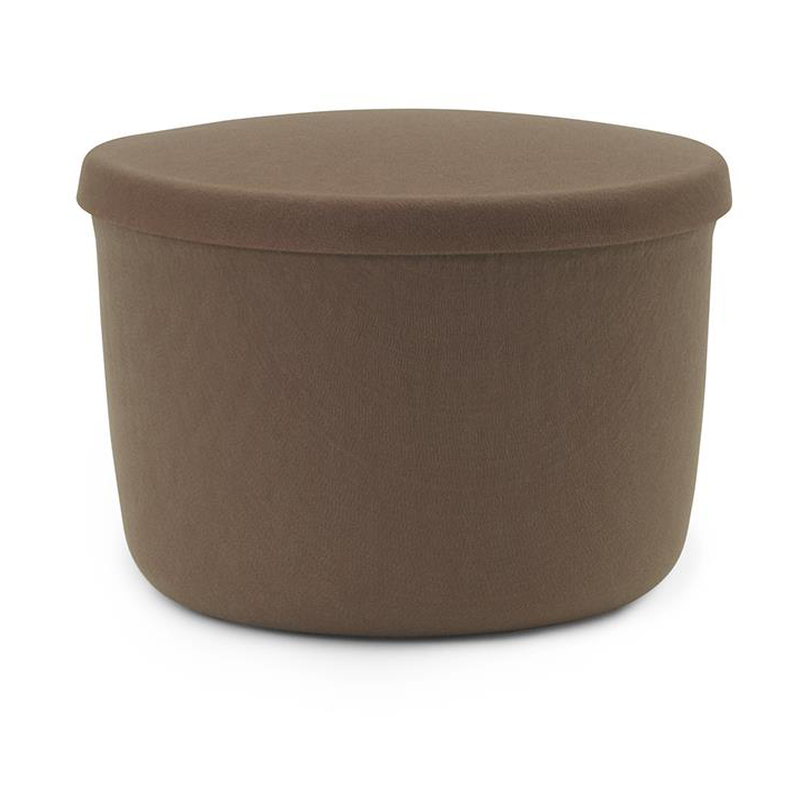Normann Copenhagen - Hide Storage Puff Small Brown