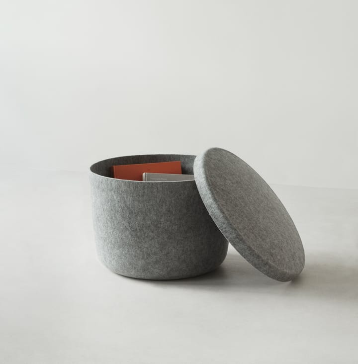 Hide Storage sittepuff liten, Grå Normann Copenhagen