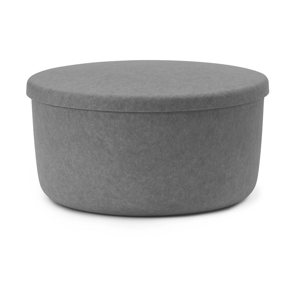 Normann Copenhagen Hide Storage sittepuff stor Grå | Skandinavisk Design | Puffer | Grå