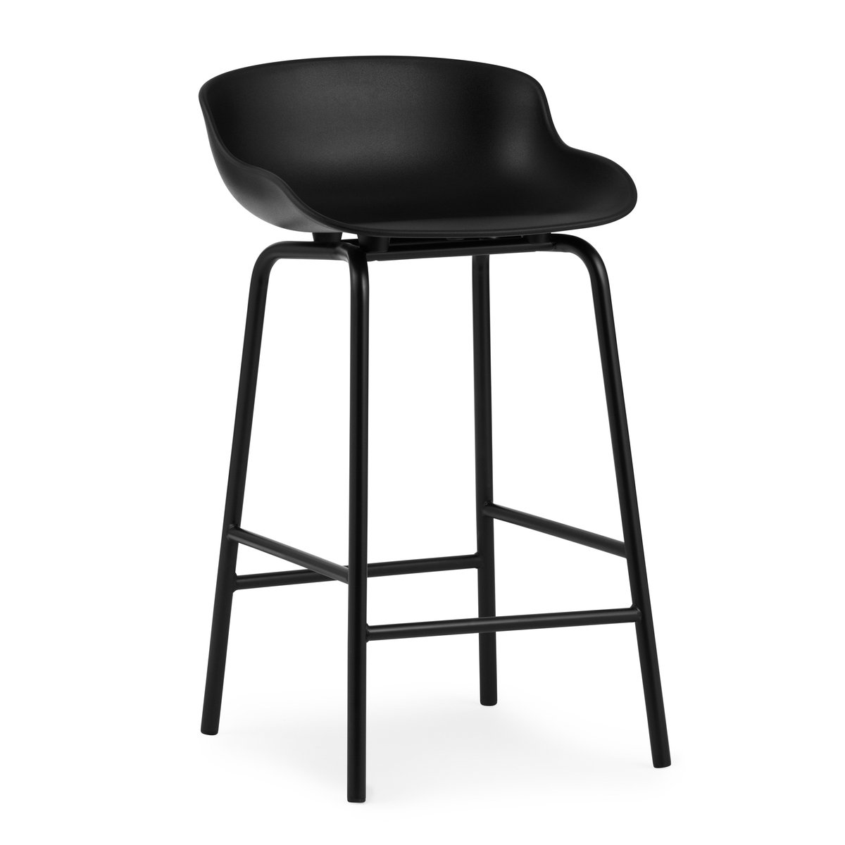 Bilde av Normann Copenhagen Hyg barstol metallben 65 cm Sort