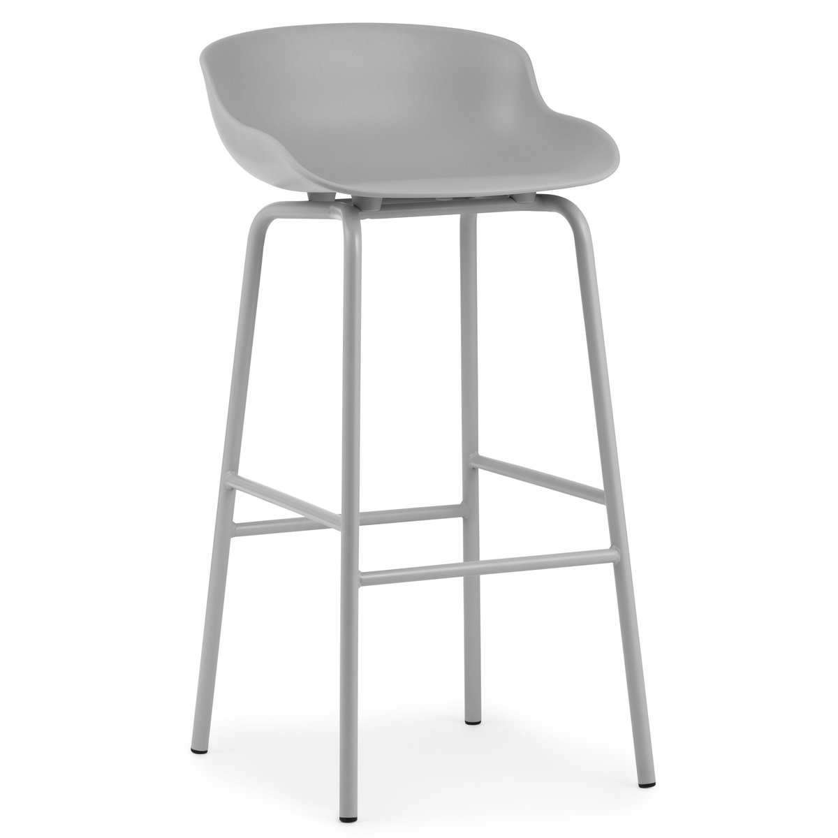 Bilde av Normann Copenhagen Hyg barstol metallben 75 cm Grå