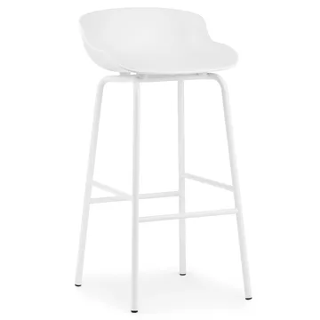 Hyg barstol metallben 75 cm - Hvit - Normann Copenhagen