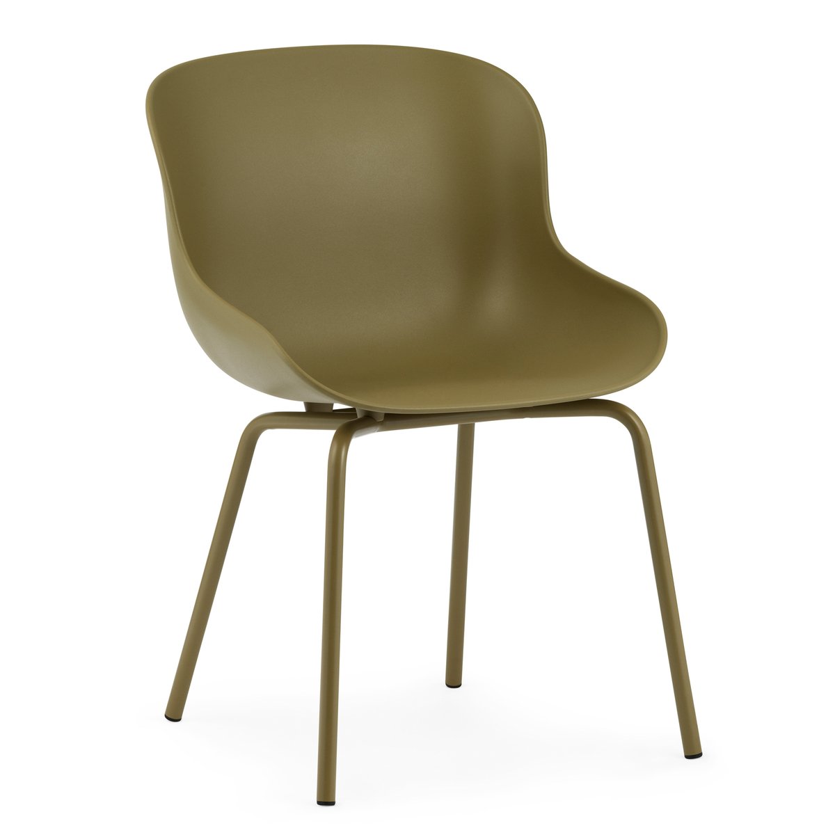 Normann Copenhagen Hyg stol metallben Olivengrønn