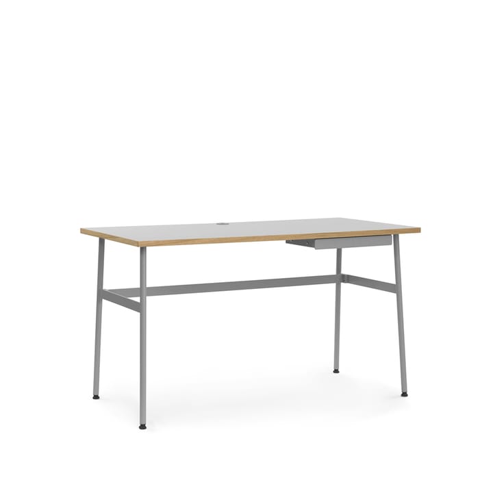 Journal skrivebord - grå laminat, grå stålben og skuff - Normann Copenhagen