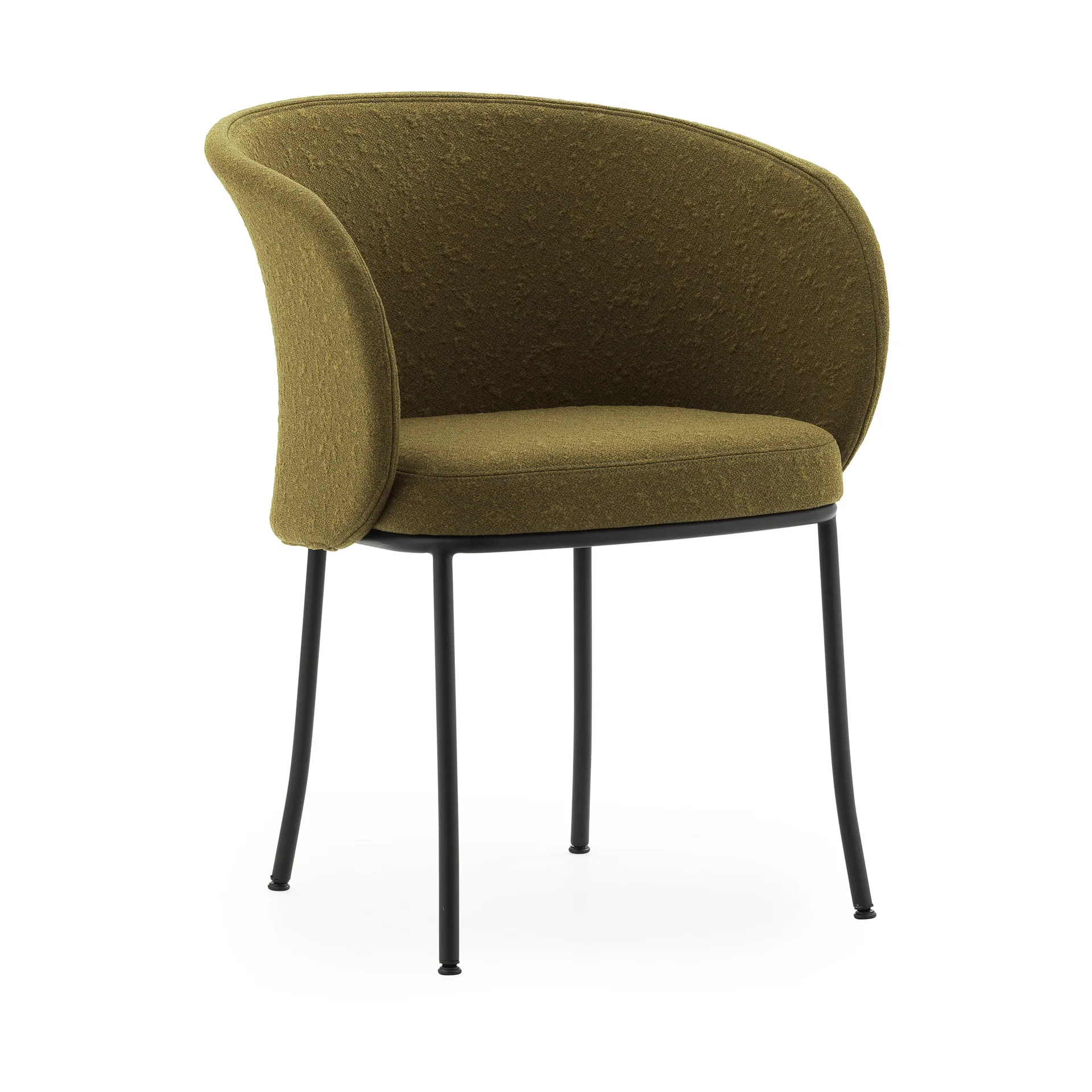 Knit karmstol, Olive-black steel Normann Copenhagen