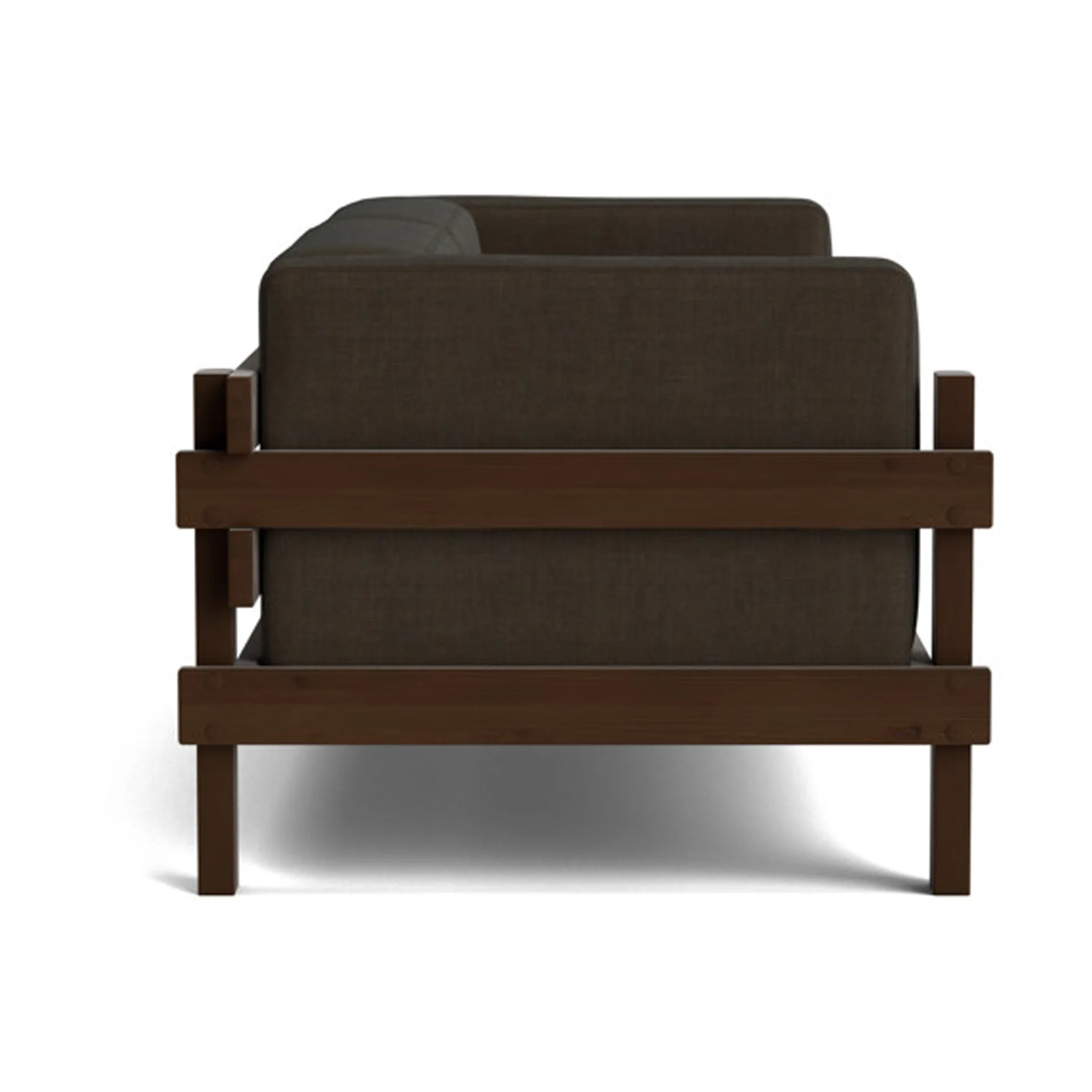 Kube sofa, Brunlakkert furu-stoff Remix 356 Brown, 220 cm Normann Copenhagen