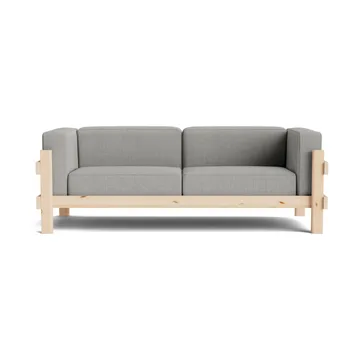 Kube sofa - Lakkert furu-stoff Remix 143 Grey, 220 cm - Normann Copenhagen
