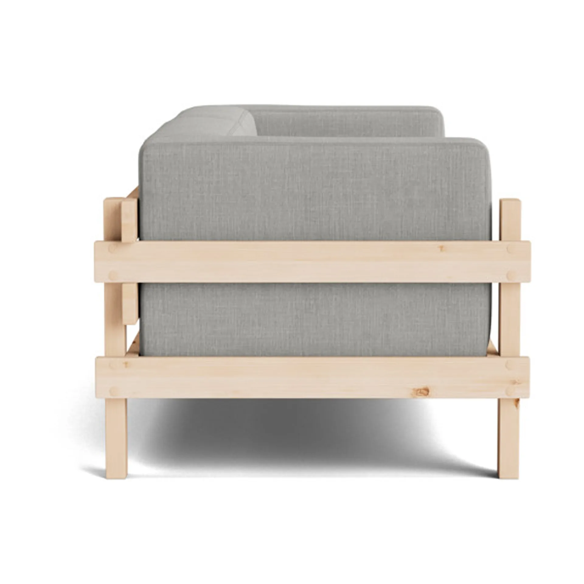 Kube sofa, Lakkert furu-stoff Remix 143 Grey, 220 cm Normann Copenhagen