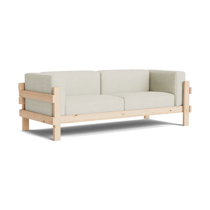 Kube sofa - Lakkert furu-stoff Remix 223 Beige, 220 cm - Normann Copenhagen