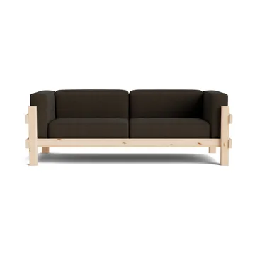 Kube sofa - Lakkert furu-stoff Remix 356 Brown, 220 cm - Normann Copenhagen