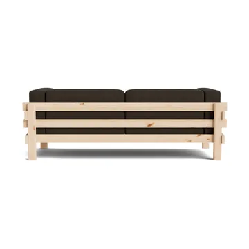 Kube sofa - Lakkert furu-stoff Remix 356 Brown, 220 cm - Normann Copenhagen