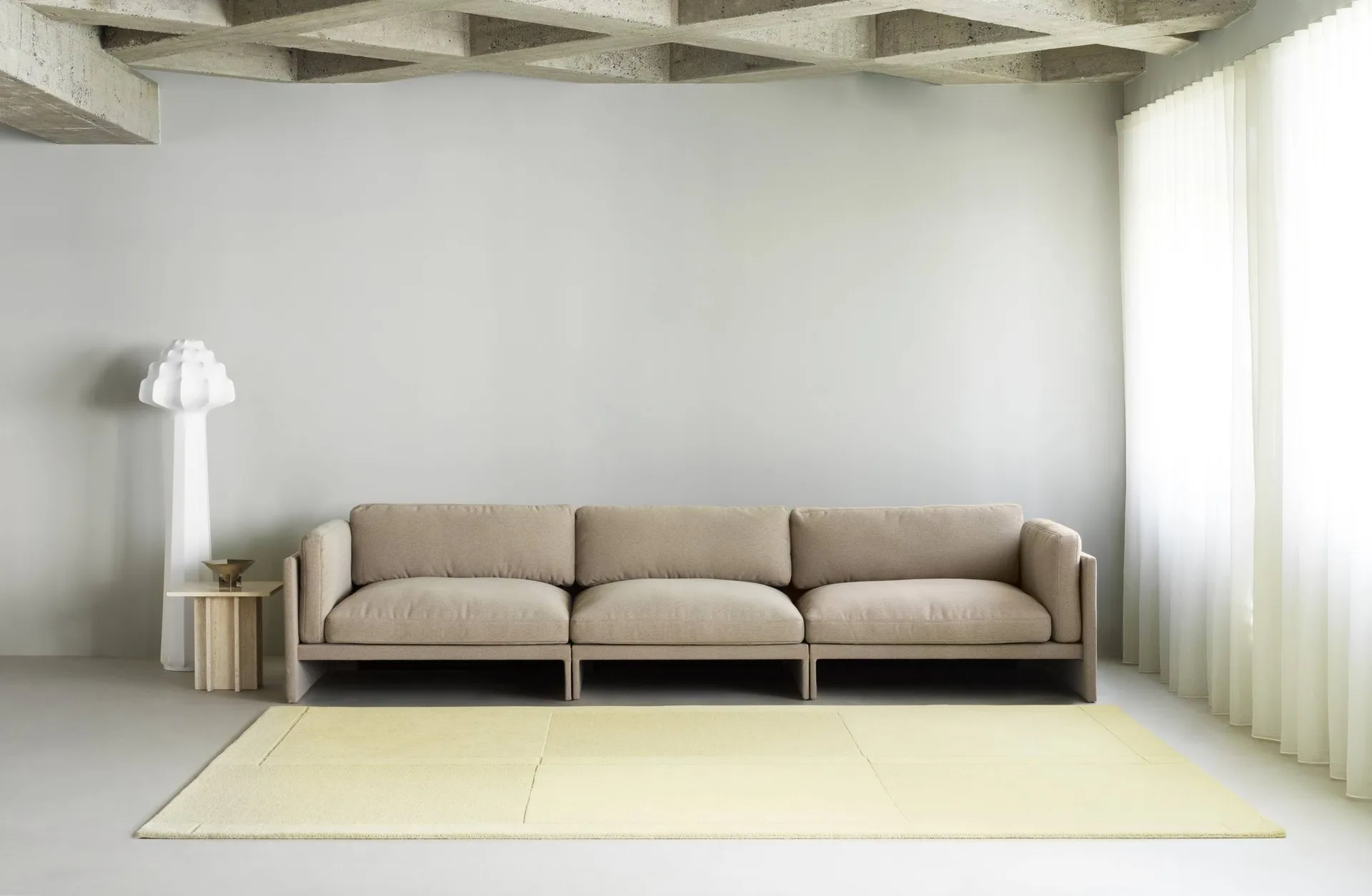 Level ullteppe, Light yellow, 170x240 cm Normann Copenhagen