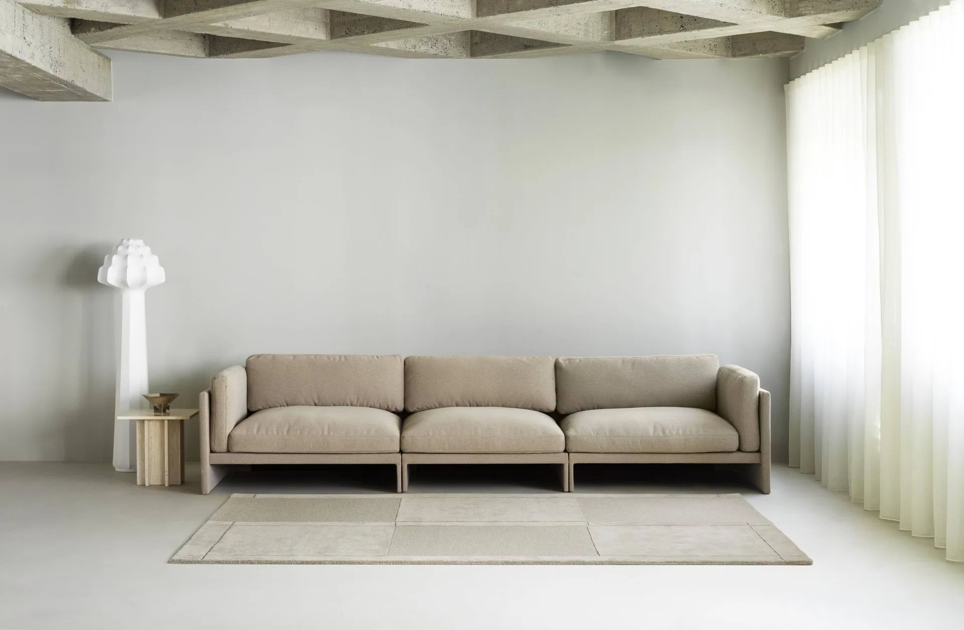 Level ullteppe, Warm grey, 200x300 cm Normann Copenhagen
