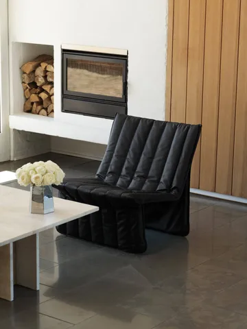 Limit loungestol - Lær Ultra 41599 svart - Normann Copenhagen