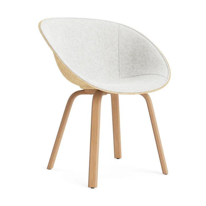 Mat Armchair karmstol  fremsidepolstring - Hallingdal 110-hemp-beech - Normann Copenhagen