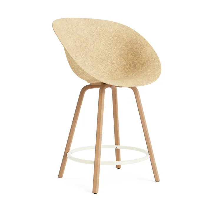 Mat Bar Armchair karmstol 65 cm - Hemp-beech-cream steel - Normann Copenhagen