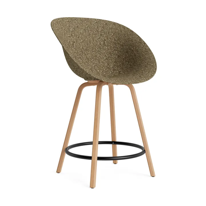 Mat Bar Armchair karmstol 65 cm - Seaweed-beech-black steel - Normann Copenhagen