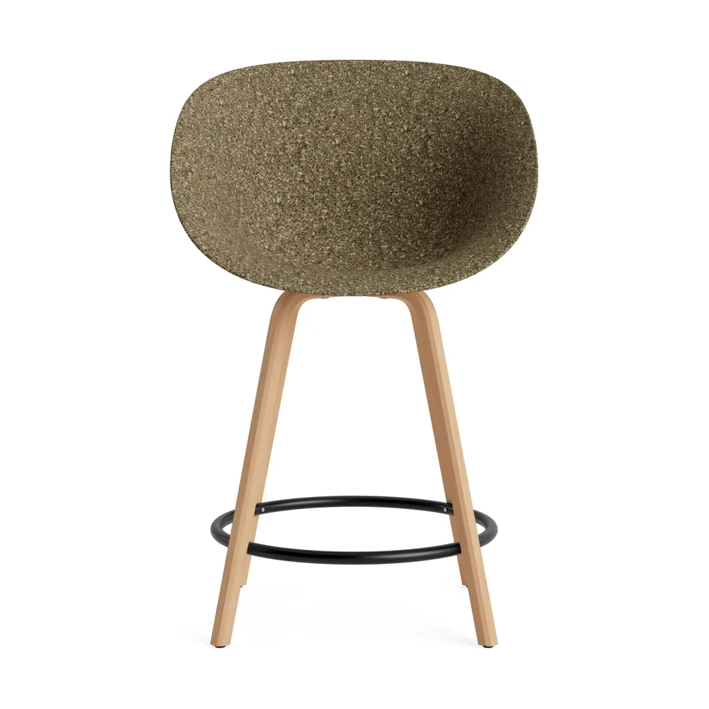Mat Bar Armchair karmstol 65 cm, Seaweed-beech-black steel Normann Copenhagen